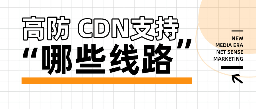 高防CDN支持哪些线路